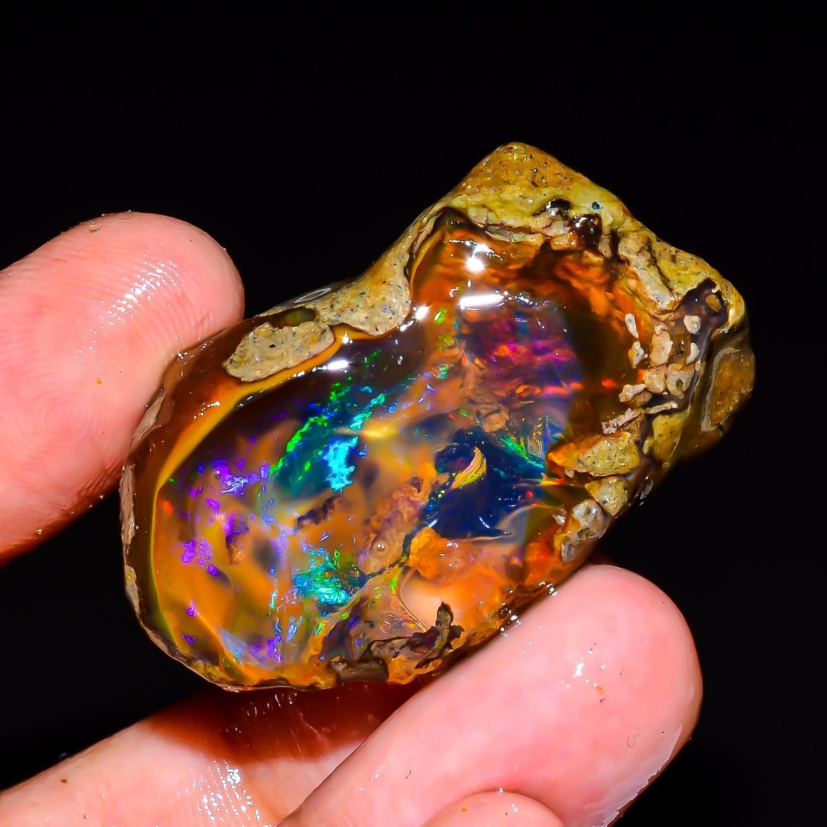 Jewelry Making Raw Materials - Natürlicher Äthiopischer Opal Roh 25-80CT Feueropal