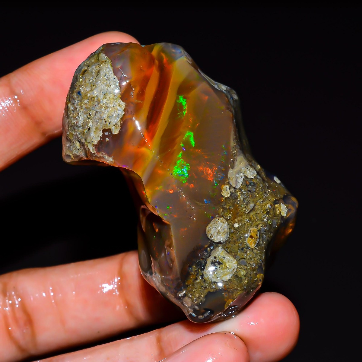 Jewelry Making Raw Materials - Natürlicher Äthiopischer Opal Roh 25-80CT Unbearbeiteter