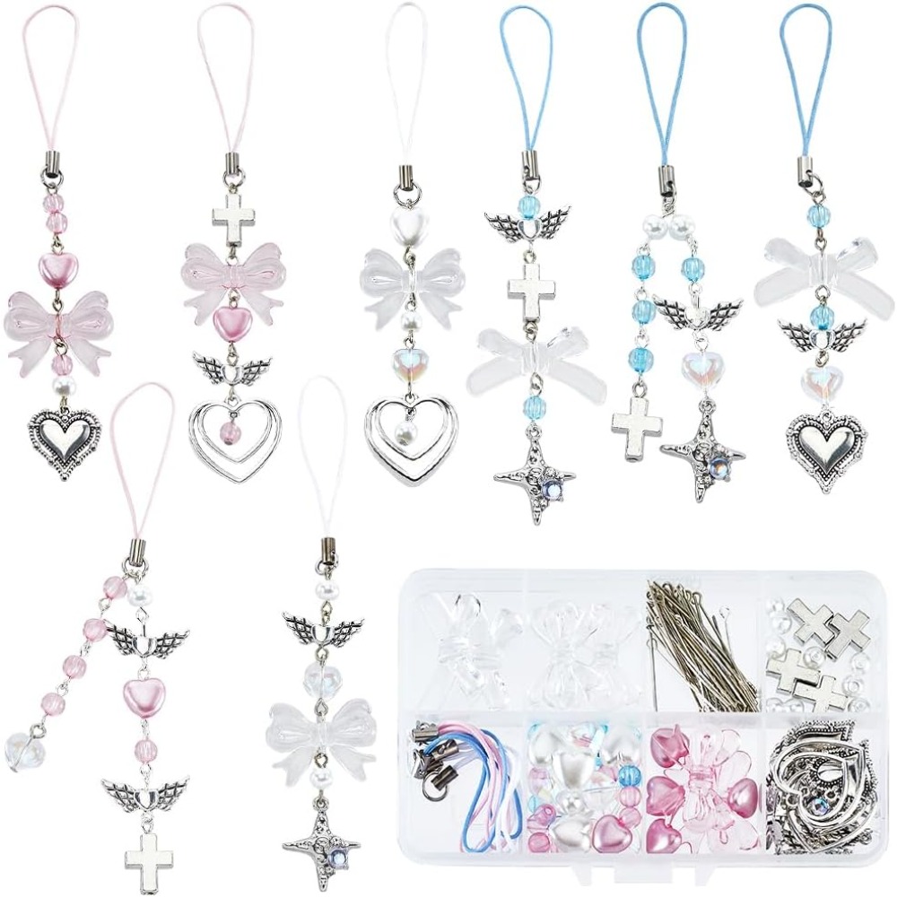 Jewelry Making Course - 154 Stück DIY 8 Sets Handy-Charm-Herstellungsset,