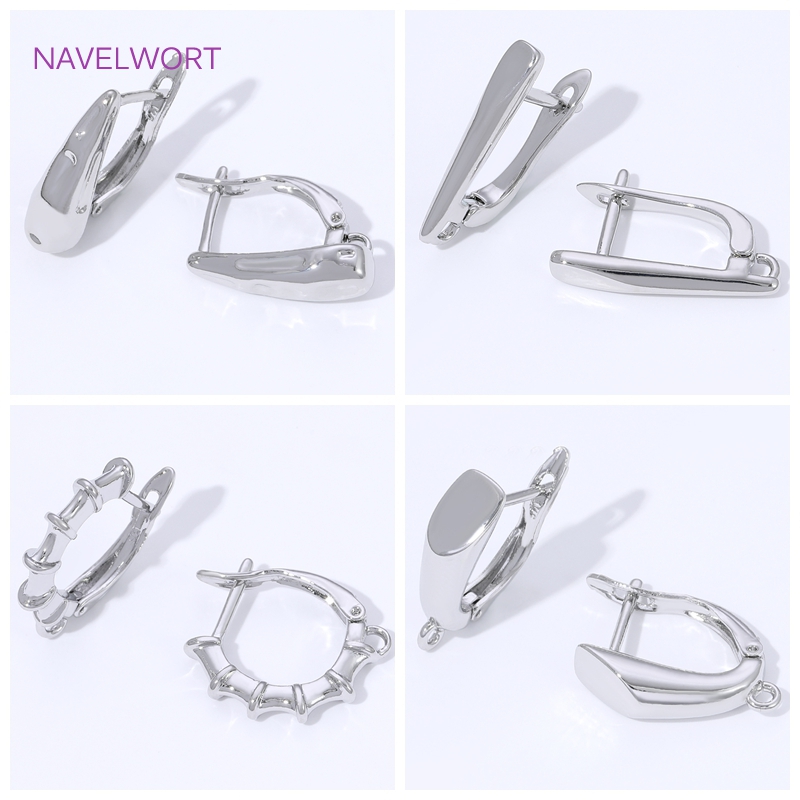 Jewelry Making Earring Supplies - 18K vergoldete, glatte Ohrringhaken, Ohrdrahthalterungen für