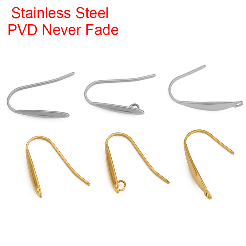 Jewelry Making Earring Supplies - 10 Stück nie verblassende Edelstahl-Ohrringhaken, Drahtherstellung,