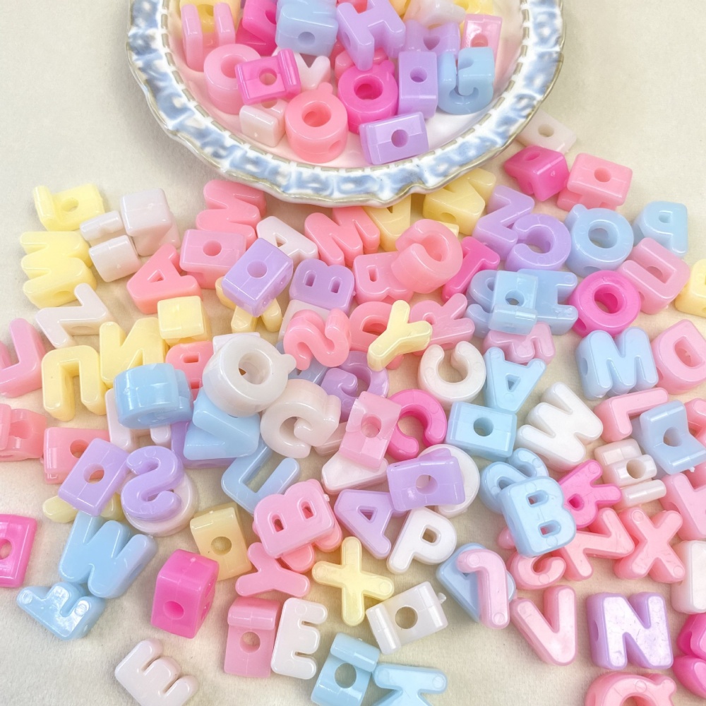 Jewelry Making Course - 10/50/100 Stück 14–20 mm Acryl-Buchstabenperlen in
