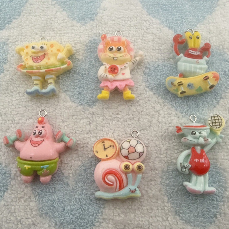 Jewelry Making With Resin - 10 Stück Cartoon-Harzanhänger, DIY-Schmuckherstellung, Ohrringe, Schlüsselanhänger-Zubehör