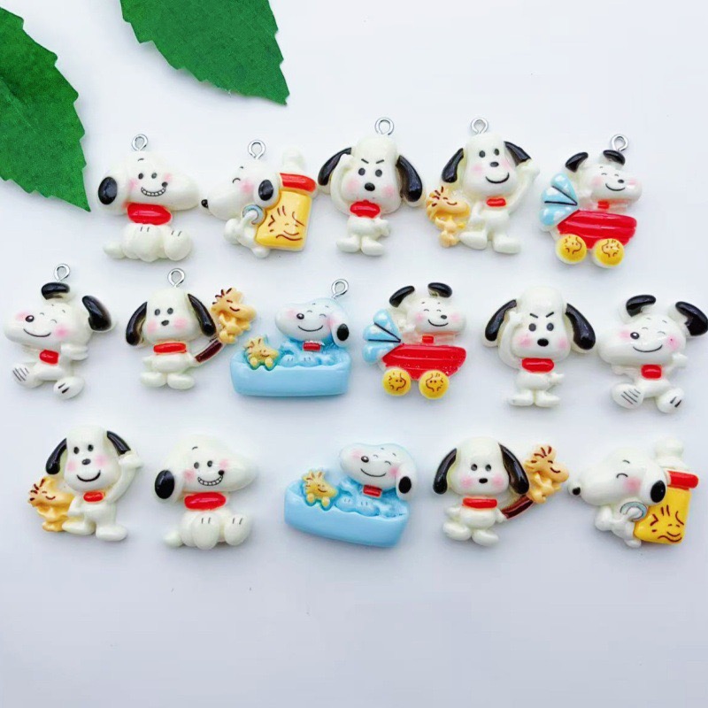Jewelry Making With Resin - 12 Stück Cartoon-Hunde-Anhänger aus Kunstharz, DIY-Schmuckherstellung,