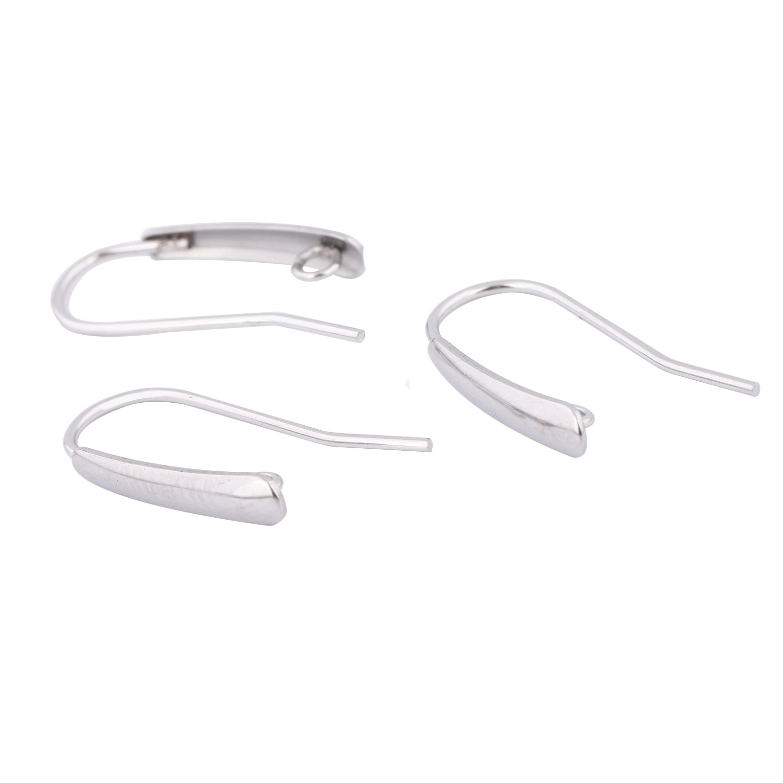 Jewelry Making Earring Supplies - 40 Stück Edelstahl-Ohrringhaken mit Schlaufe, DIY-Ohrdraht-Verschlüsse