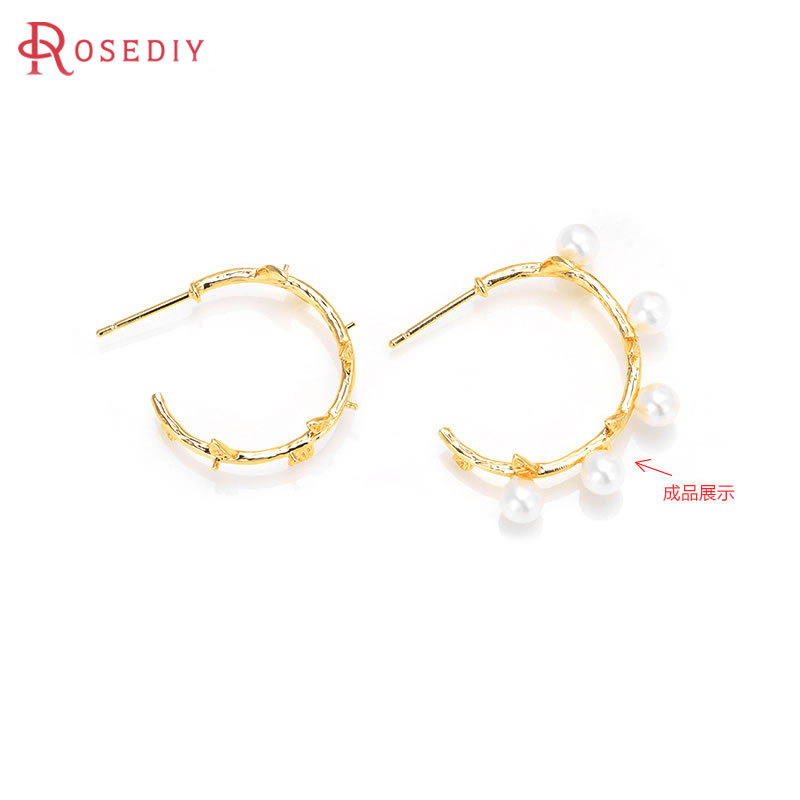 Jewelry Making Earring Supplies - 6 Stück 18 Karat Gold Messing