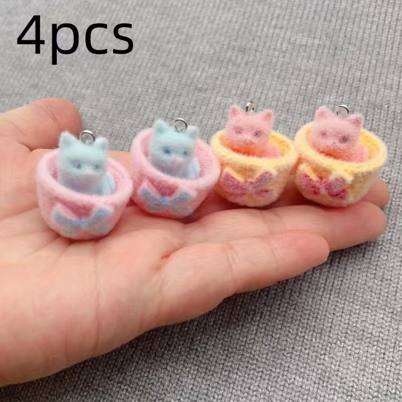 4 Stück 3D-Plüsch-Katzenanhäng – Jewelry Making With Resin Bewertung und Preis