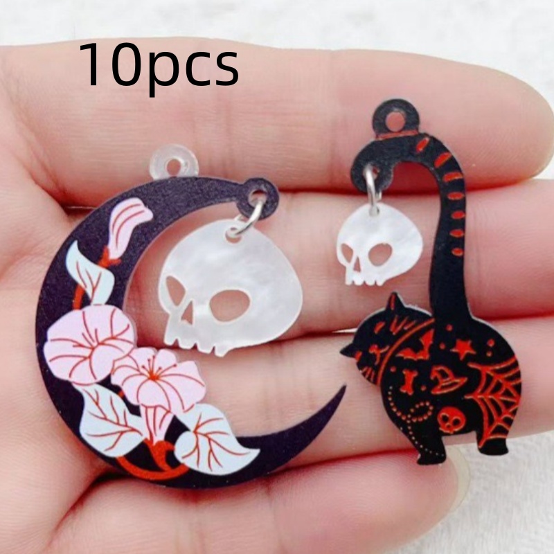 10 Stück Halloween-Schmuck aus – Jewelry Making Factory Bewertung und Preis