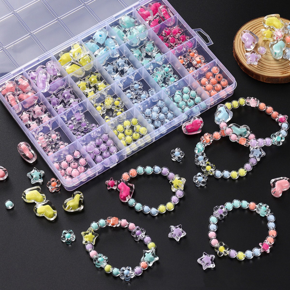 174 teile/schachtel Herz Acryl – Jewelry Making Birthday Party Bewertung und Preis