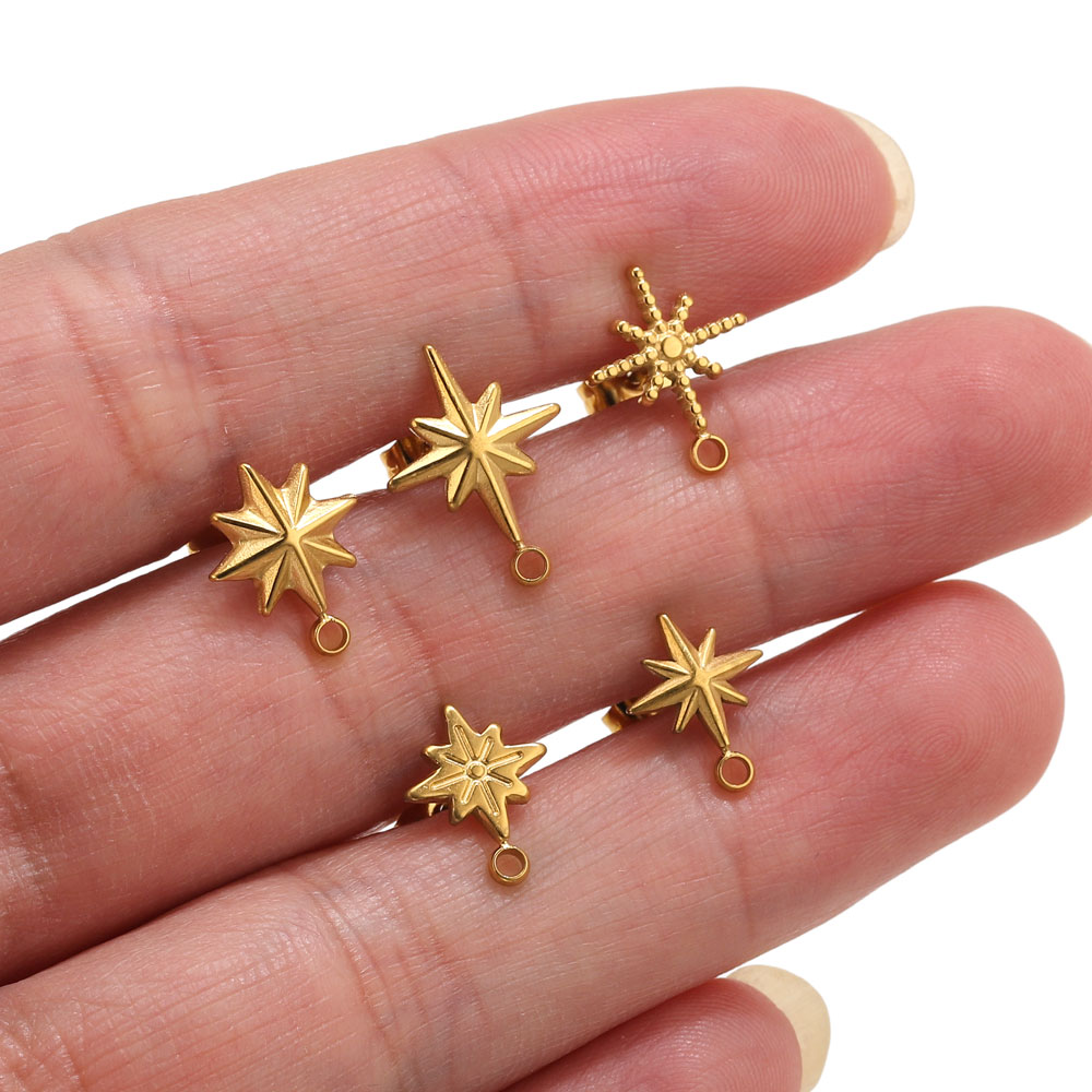 6 Stück Edelstahl-Stern-Ohrste – Jewelry Making Course Bewertung und Preis