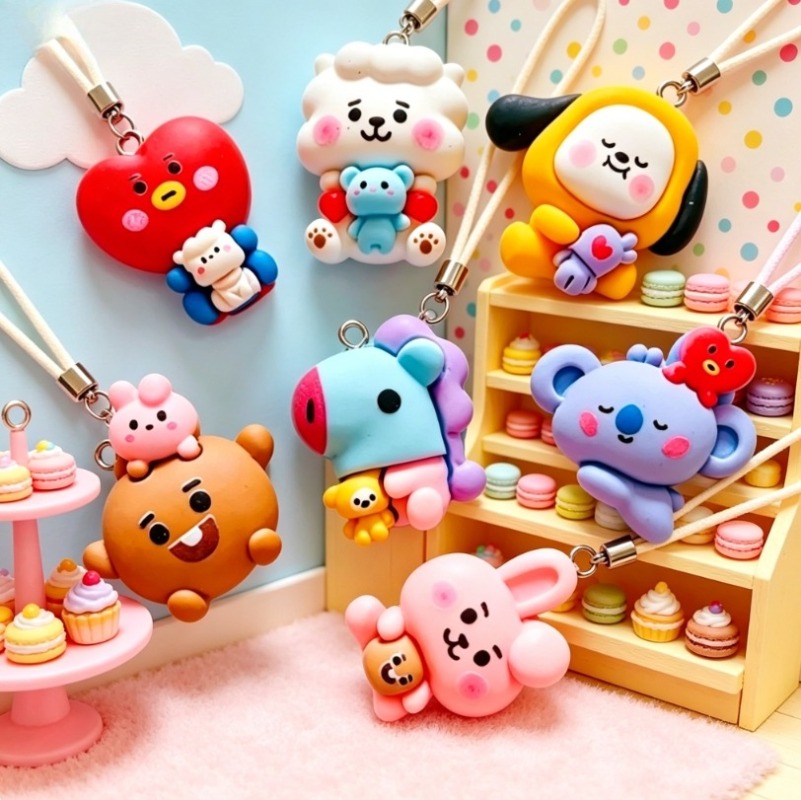 7 Stück BT21 Harz-Cartoon-Anhä – Jewelry Making With Resin Bewertung und Preis