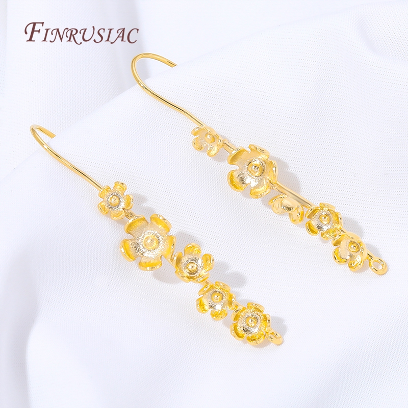 18K vergoldete Blumen-Ohrringh – Jewelry Making Earring Supplies Bewertung und Preis