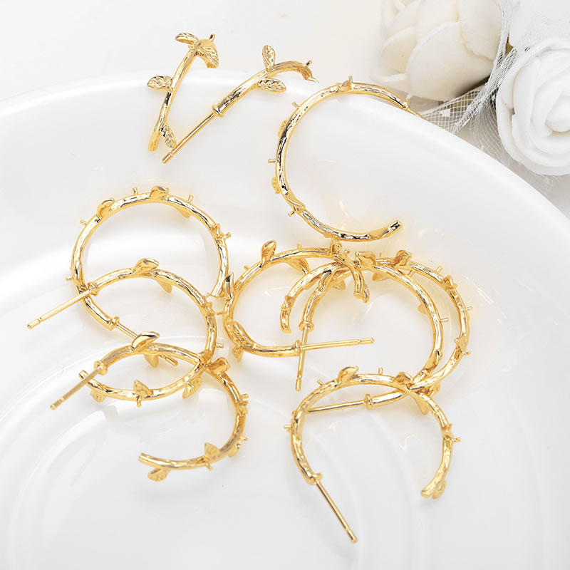 6 Stück 18 Karat Gold Messing  – Jewelry Making Earring Supplies Bewertung und Preis