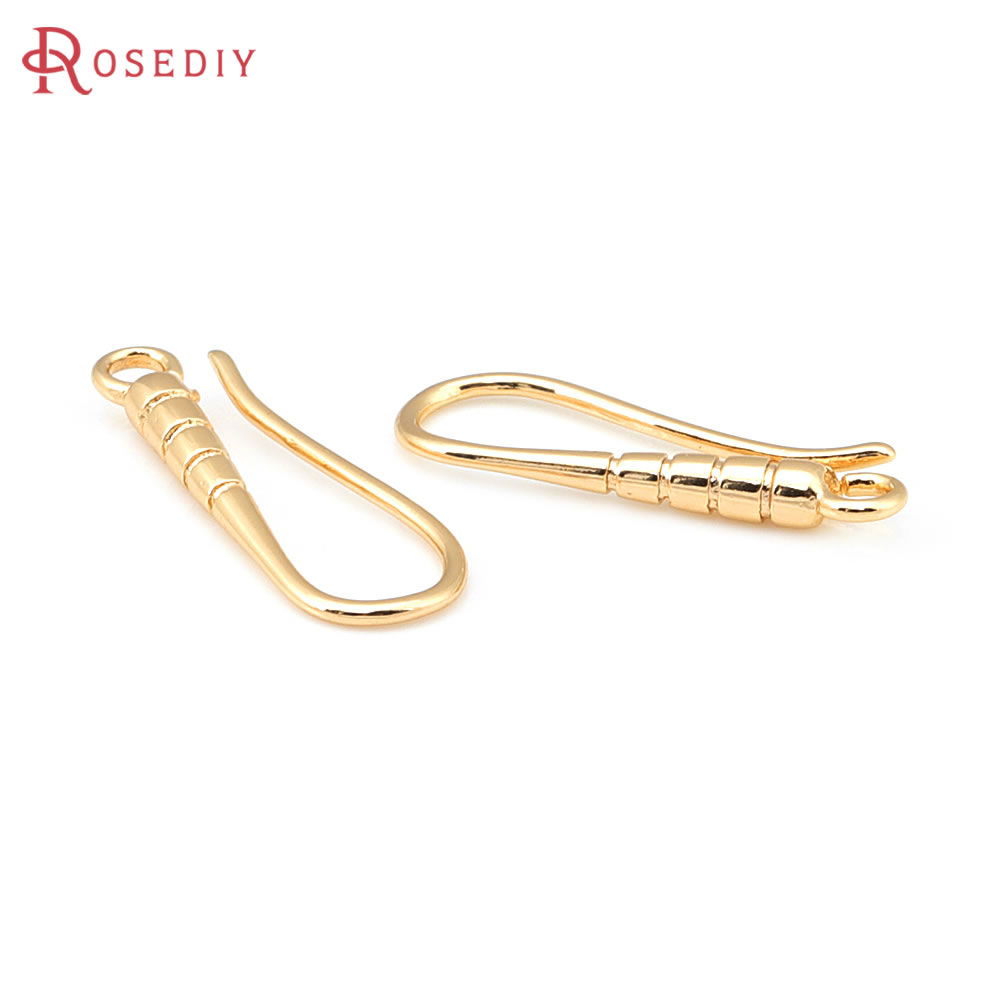 10PCS 19,5x7MM 18K Gold Farbe  – Jewelry Making Earring Supplies Bewertung und Preis